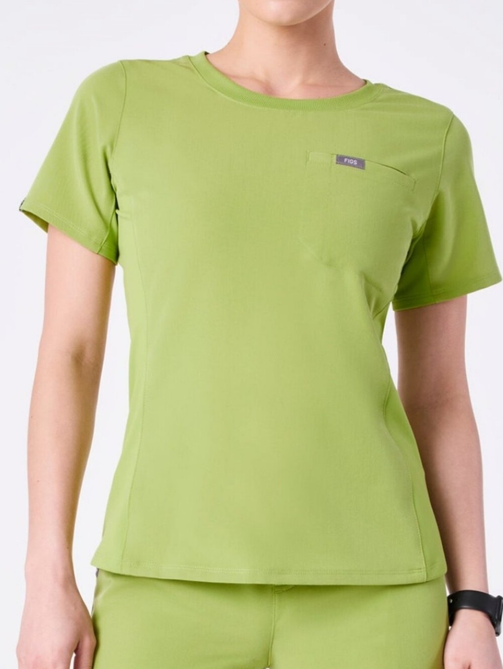 NWT Figs Eliza Slim Crewneck Scrub Top - Matcha - XL